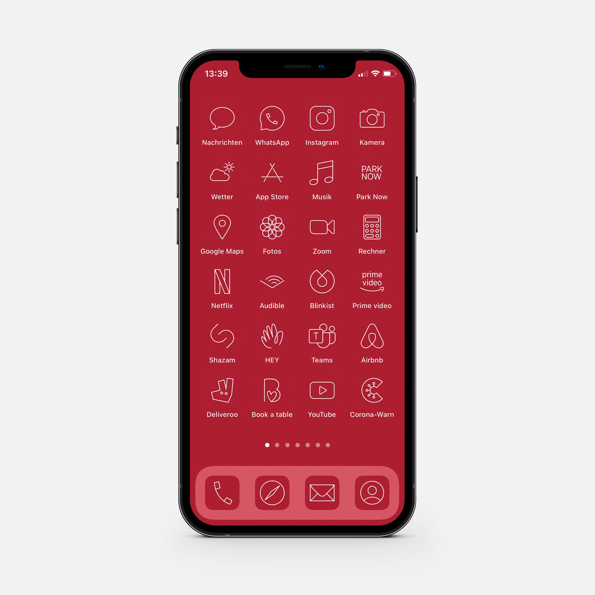 Minimalistic Red – App Icon Pack